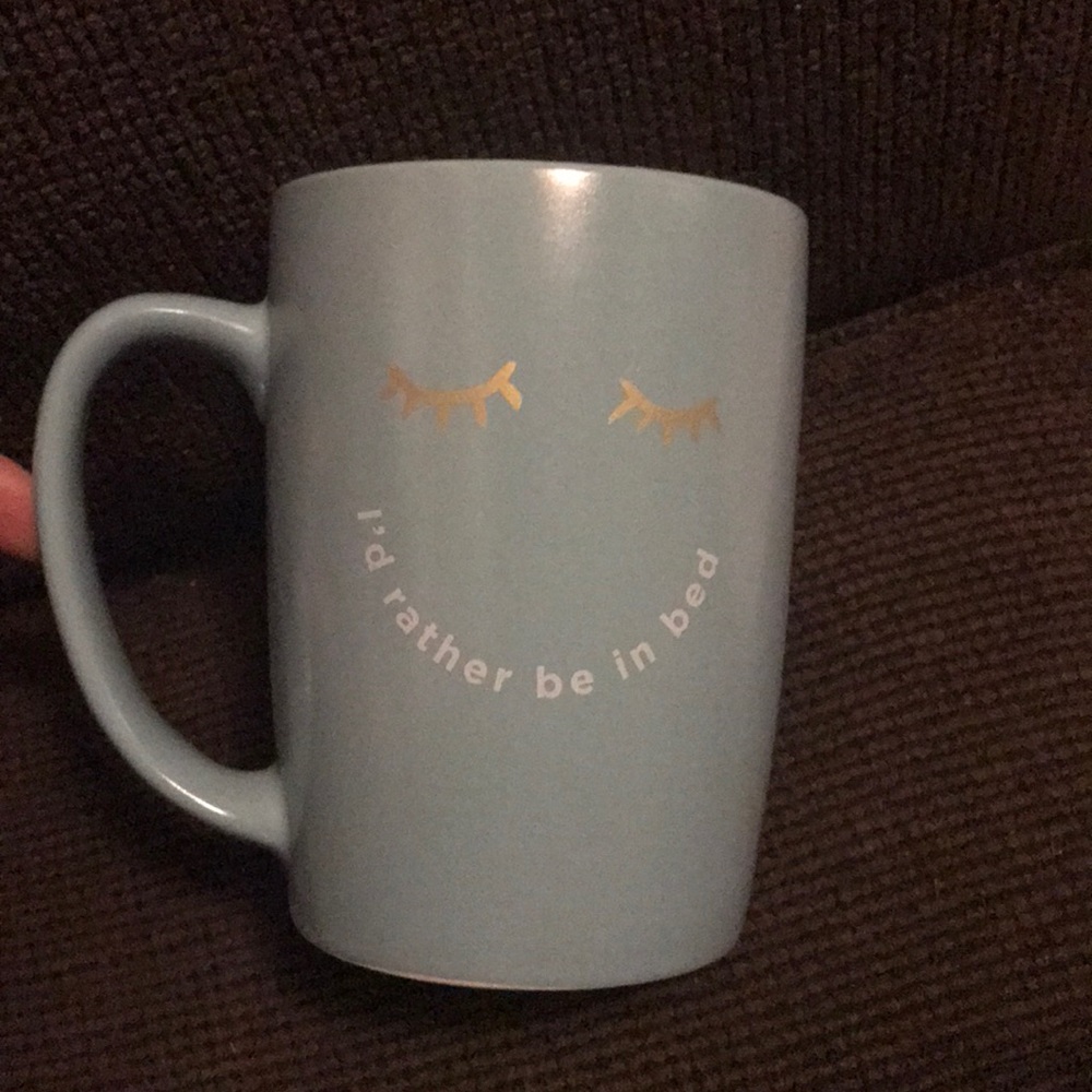 15oz Ceramic Teal “I’d Rather Be In Bed” Mug